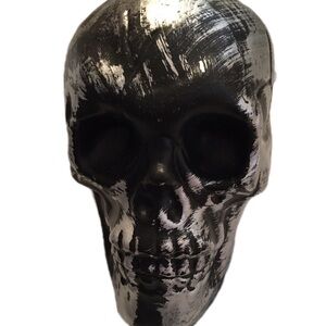 Edgy Black and Silver Skull Accent